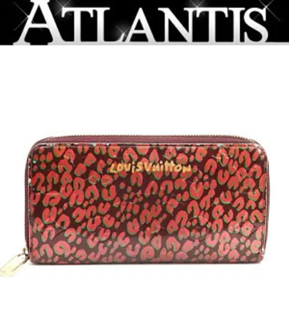 Louis Vuitton Zippy Wallet Round Zip Long Vernis Leopard Rouge Red Fauviste